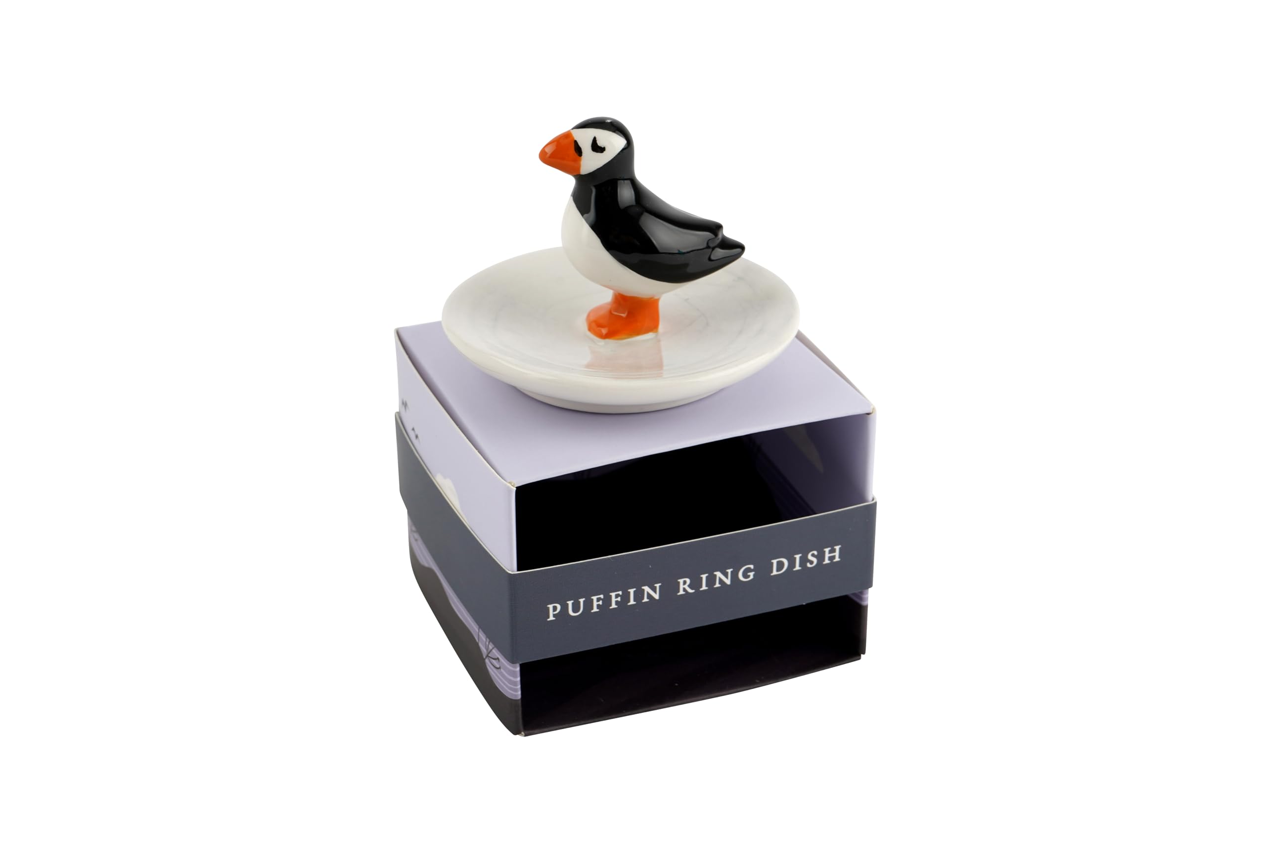 Cgb Giftware Black | Coastal Living Puffin Ring Dish In Gift Box | Jewellery Holder | Nautical | Homeware | Tabletop | Gb08520