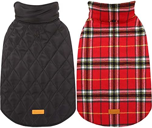 Kuoser Waterproof Dog Coat, Reversible Dog Jacket for Medium Dogs...