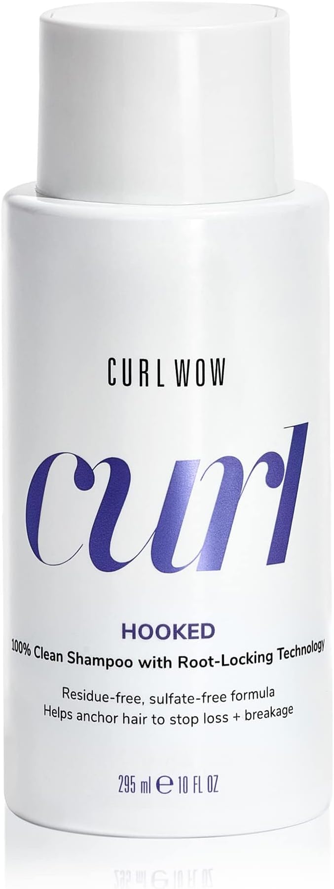Curl Wow Hooked 100% Clean Shampoo with Root-Locking Technology – Rich-lathering, sulfate-free formula leaves no residues + helps anchor hair to stop shedding