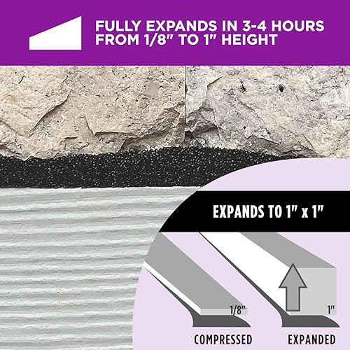 Image of M-D Building Products 52052 1 in. Black Expandable Foam Platinum Weatherseal for Uneven Gaps