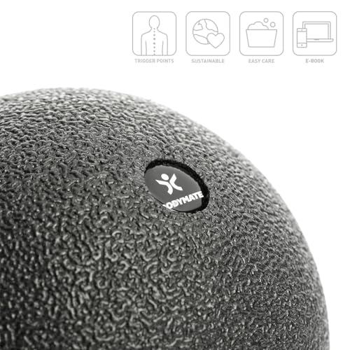 BODYMATE Großer Faszien-Ball Durchmesser 12cm Schwarz, Selbstmassage-Ball für Faszientraining Massagebälle Fuß-Rücken-Arm-Massage Triggerball 2