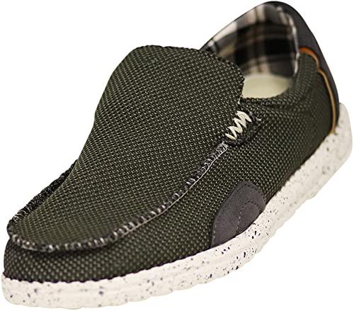 NORTY Men's Grey Low Ankle Chukka Loafers - Casual Shoes for Men - Elastic Lace-Up Loafers