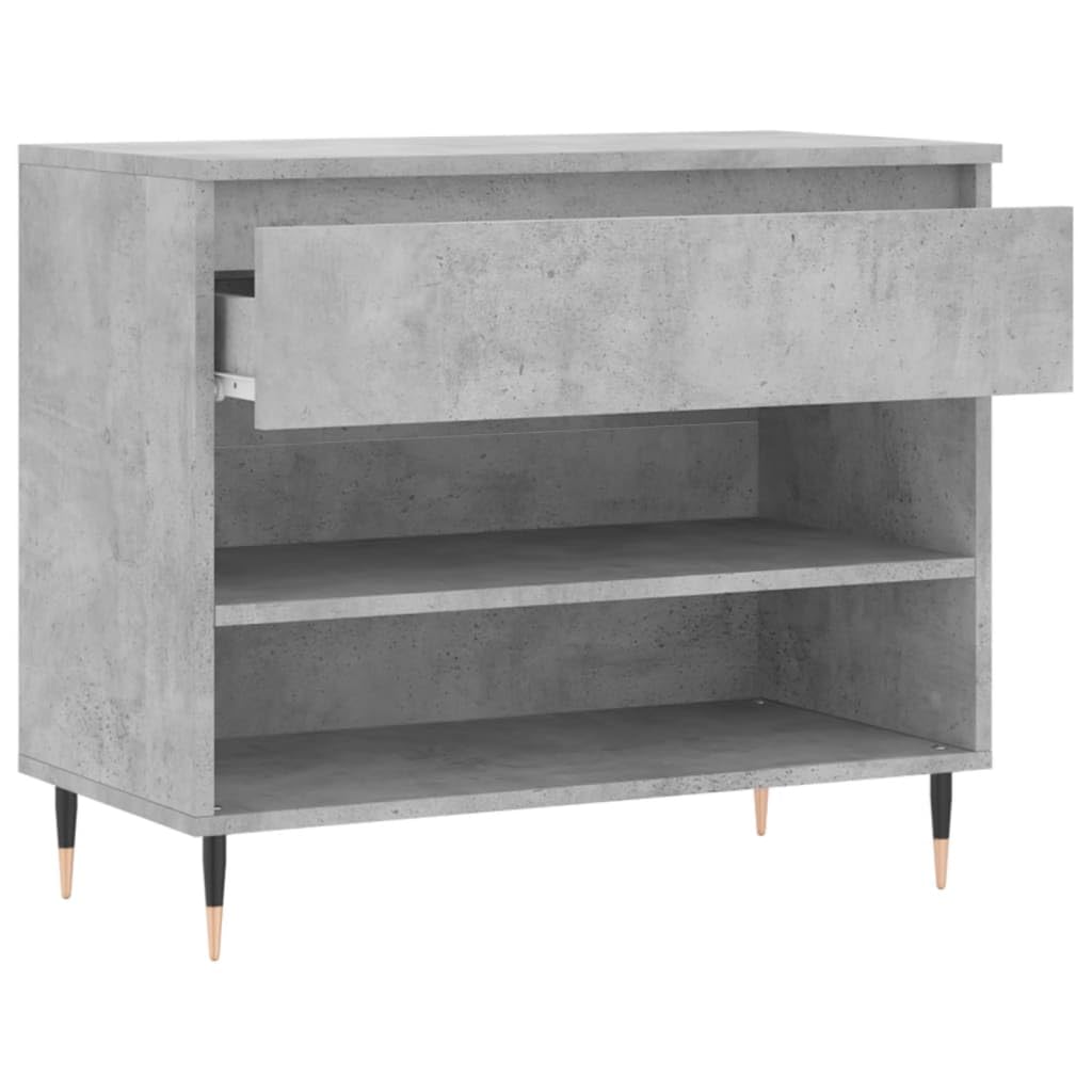Scarpiera Grigio Cemento 70x36x60 cm Legno Multistrato