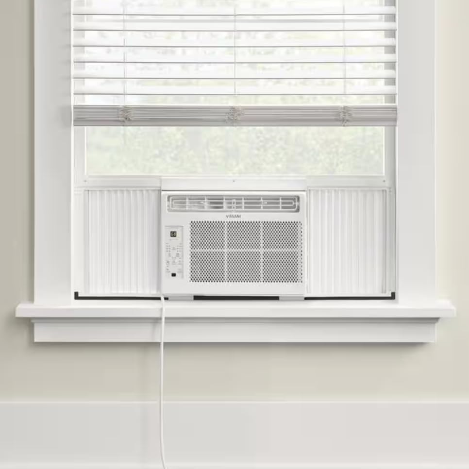Vissani VAW06R1AWTFR air conditioner installed in a window