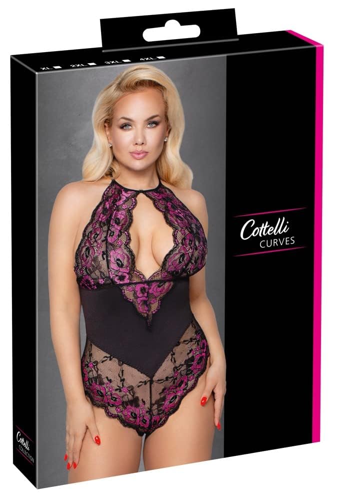 Cottelli CURVES Body Lace XXL Black/Pink