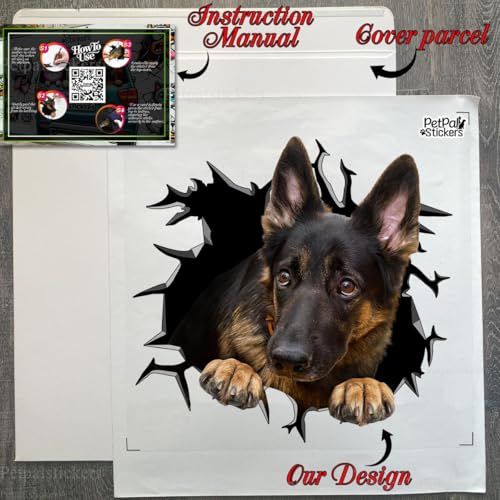 Image of Vinyl Dog Stickers - Car Decals for Women & Dog Lovers (German Shepherd)