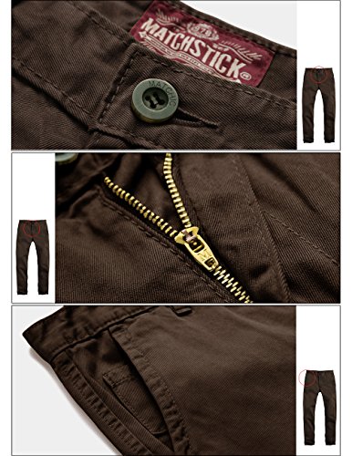 Image of Match Mens Regular-Fit Casual Flat Front Chino Pants
