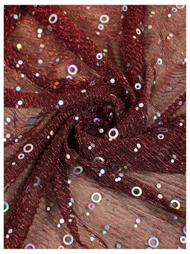 Image of Floerns Women's Sequin Bandana Square Scarf Silk Scarves Mesh Shawl and Wrap for Evening Dresses