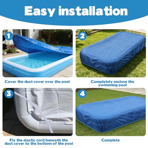 Cubierta Inflable Rectangular para Piscina 12'1" x 7' miniatura 5