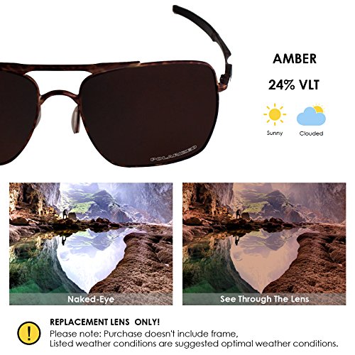 Image of BLAZERBUCK Anti-salt Polarized Replacement Lenses & Nose Piece for Oakley Deviation OO4061 Sunglass