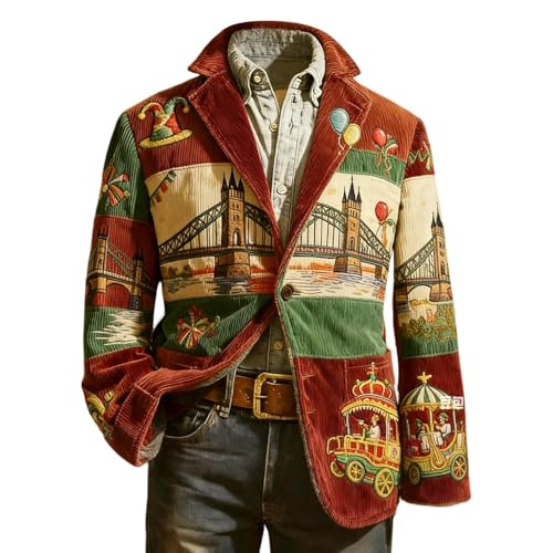 Veste en velours côtelé au design de carnaval original