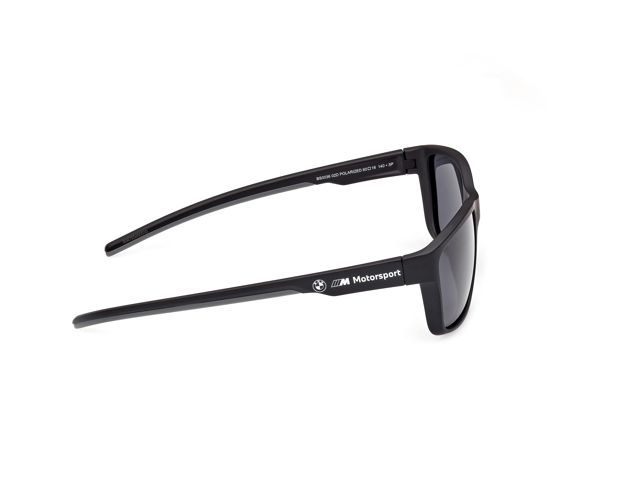 BMW MOTORSPORT Herren Bs0036 BMW M Motorsport BS0036 Herren-Sonnenbrille, leichte Sonnenbrille, Navigator-Linsenform, polarisierte Rauchgläser, mattschwarz