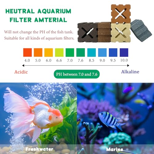 Image of SHIGATSU 15 Pack Aquarium Ceramic Bio Filter Media for Fish Tank | Aquarium Filter Media for Saltwater and Freshwater
