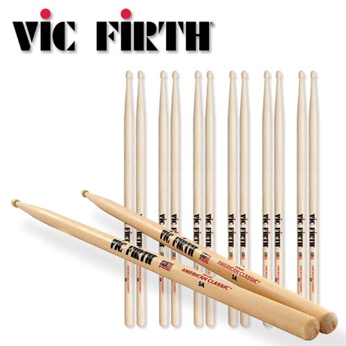 (6 Pair) 5A Drum Sticks - American Classic ? VIC FIRTH