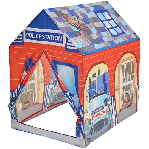 Kids Play Tent, Tent Playhouse, Toddler Boy Toys Outdoor Playhouse 2 Year Old Boy Birthday Gift, Police Station