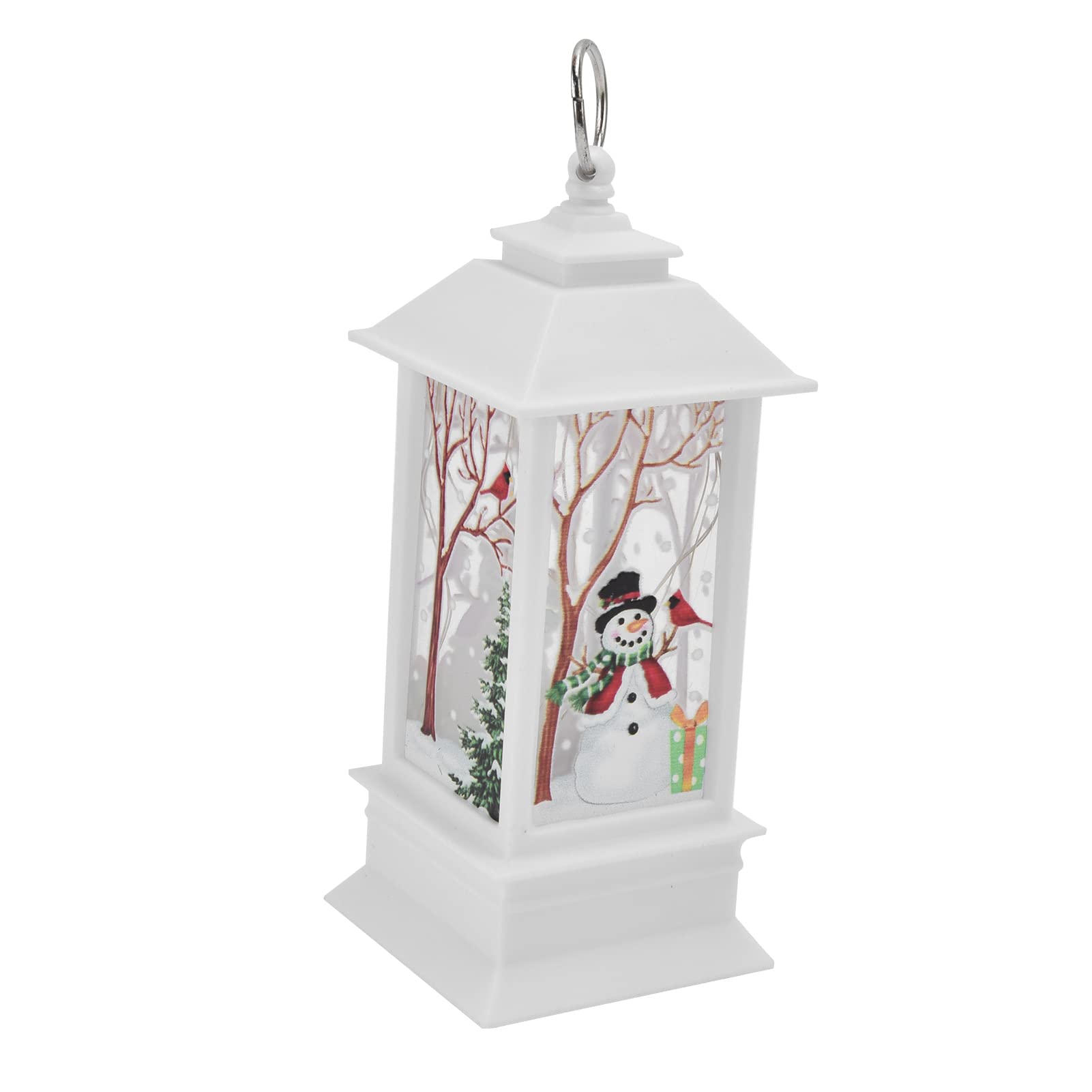 Mini Lanterne natalizie con Babbo natale e Pupazzo di neve