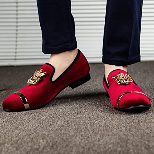 Image of Meijiana Men's Fashion Classic Microfiber PU Leather Loafers and Weeding Dress Shoes for Men