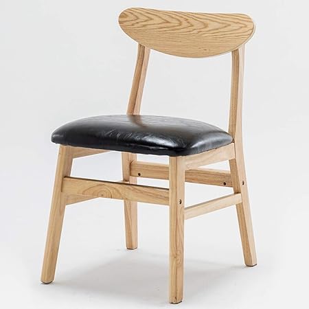Amazon De Restaurant Stuhle Pu Leder Runde Kissen Moderner Minimalistisches Nordic Holz Casual