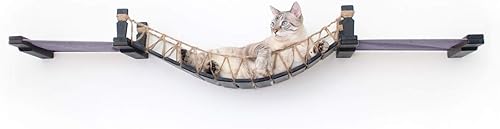 Miniatura 2 de CatastrophiCreations - Árbol de juguete para gatos con tumbonas de tela para mascotas, color natural y gris carbón, talla única (524347148UNNAT)