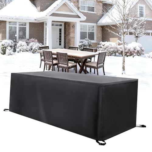 HNBFKD Housse Salon de Jardin Carré 260x260x60cm/LxWxH Imperméable Housses pour Mobilier de Patio Exterieur, Tissu Oxford Bâche Table Patio, Housse...