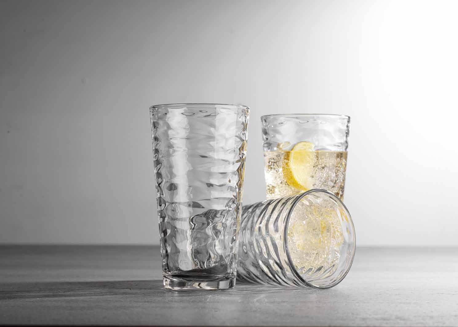 Glaver's Trinkgläser-Set mit 4 Highball-Glasbechern, Premium-Glas-Qualität, Kühler, 482 ml, Glaswaren, ideal für Wasser, Saft, Cocktails und Eistee. Spülmaschinenfest.