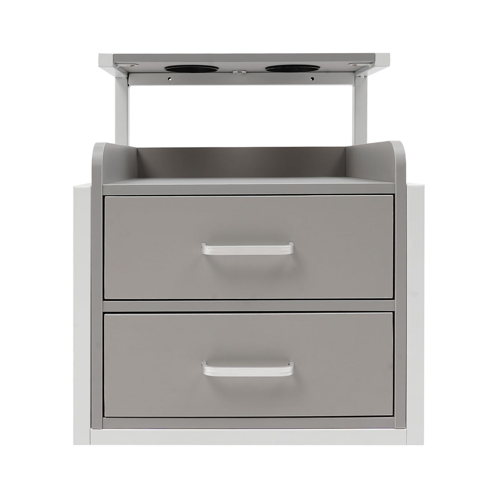 Mehrzweck Hängeschrank, Werkzeugschrank für Friseur, Salon Wandschrank mit Haartrockner-Halterung und Schubladen, Friseur Zubehör, Beauty Wandschrank, Nachttisch, 40 * 30 * 48cm (Weiß)