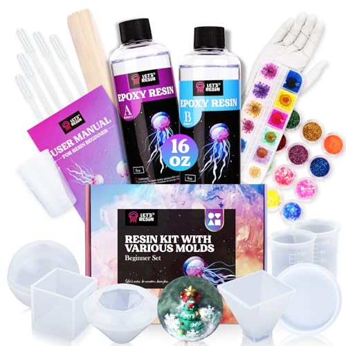 LET'S RESIN Epoxy Resin Kits and Molds Complete Set, 16oz