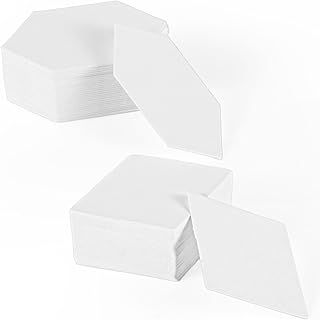 200pcs Paper Piecing Templates for Quilting Supplies, White Quilt Paper Piecing Shapes Hexagon English Paper Pieces Paper ...