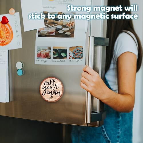 Imán de Madera Decorativo Redondo para Refrigerador miniatura 3