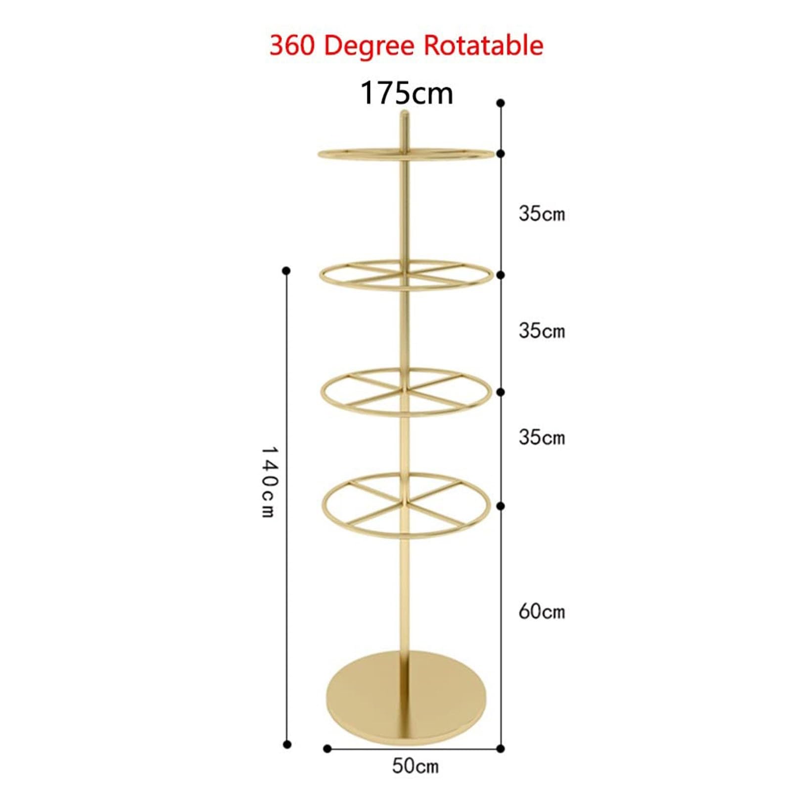 Espositore girevole per merchandising, scaffale girevole a 3 livelli per uso al dettaglio, ideale per biancheria intima, calze e accessori per mostre