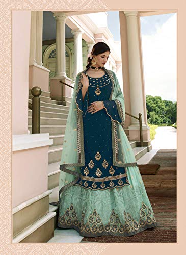 Image of Delisa New Indian /Pakistani Eid Special Party /Ethnic wear Georgette Straight Ghagra Style Salwar Kameez Suit for Womens-2085