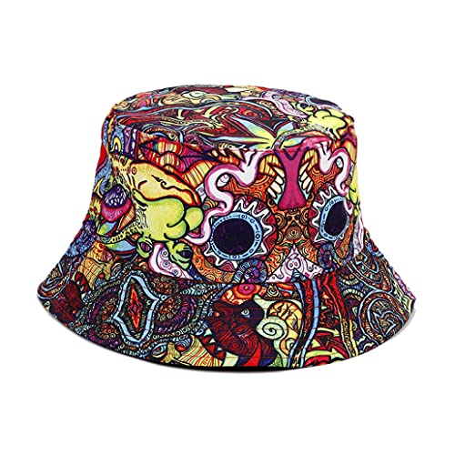Image of Quanhaigou Bucket Hats Unisex Summer Travel Beach Fisherman Cap for Men Women Teens (Colourful)