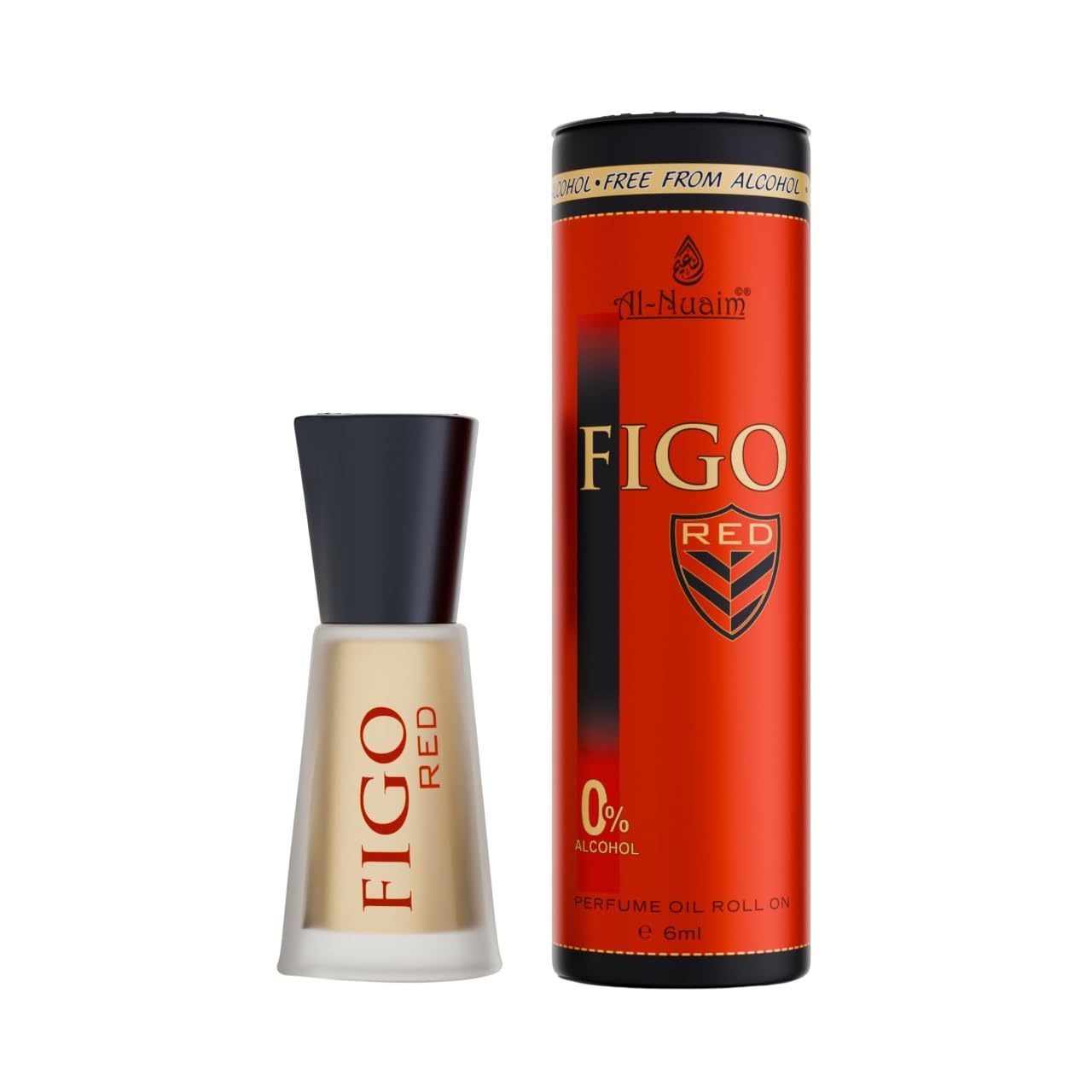 Al Nuaim Figo Red 6ml For Men & Women | Alcohol Free Attar Roll On | Concentrated Perfume Oil | Premium-Grade Oriental Attar | Long Lasting Fragrance