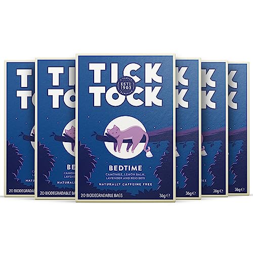 Tick Tock Bedtime Tea, Pack of 6 (120 Bags)