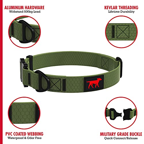 Tuff Pupper Waterproof Action Collar for Dogs | Heavy Duty Water Proof Dog Collar | Tear Proof & Odor Free | Rust-Proof Metal Hardware | Tactical Quick Release Buckle | for Adventurous, Active Dogs Tuff Pupper Waterproof Action Collar for Dogs | Heavy Duty Water Proof Dog Collar | Tear Proof & Odor Free | Rust-Proof Metal Hardware | Tactical Quick Release Buckle | for Adventurous, Active Dogs