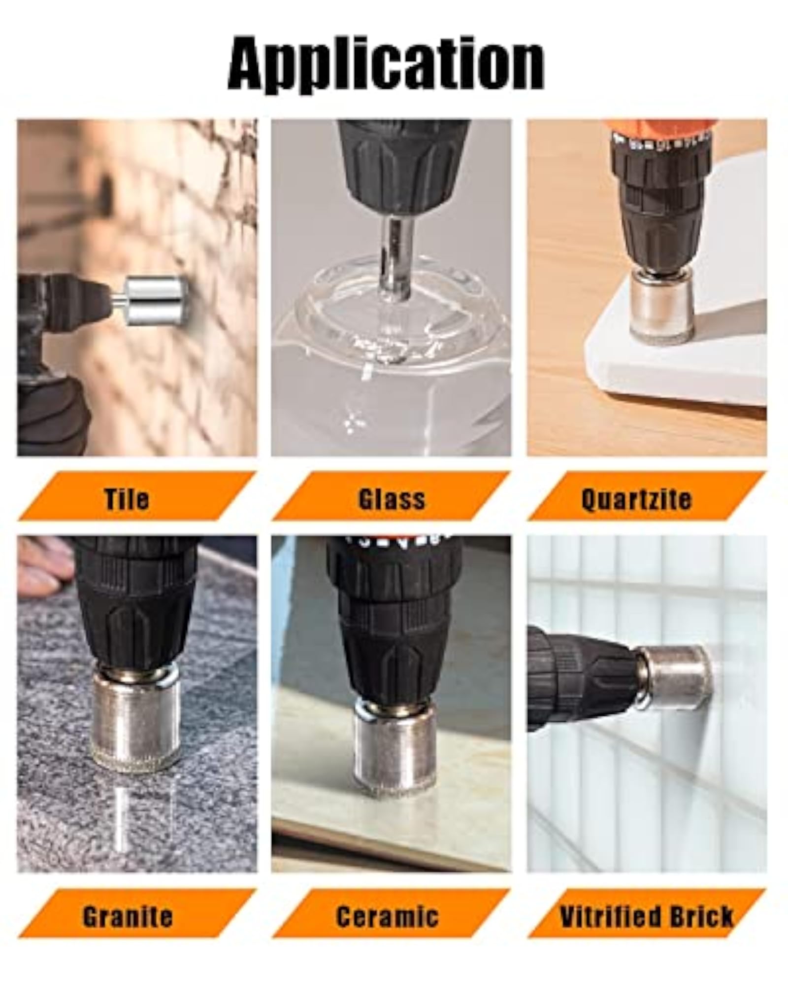 16 Pcs Diamond Core Drill Bits Set
