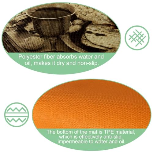 Alfombrillas de cocina vintage lavables de VAPOKF con estampado de copas de vino 6
