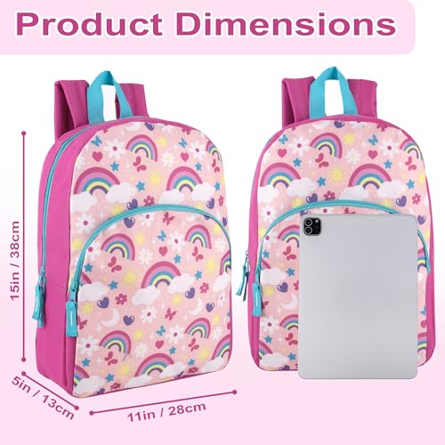 Image of Trail maker 15 Inch Kids Backpacks for Boys & Girls | Preschool, Kindergarten, Elementary School Backpacks with Adjustable, Padded Straps (Radiant Rainbows)