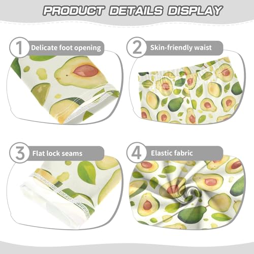 KLL Funny Avocado Girls Legging Comfortable Full Length Pants Gym3