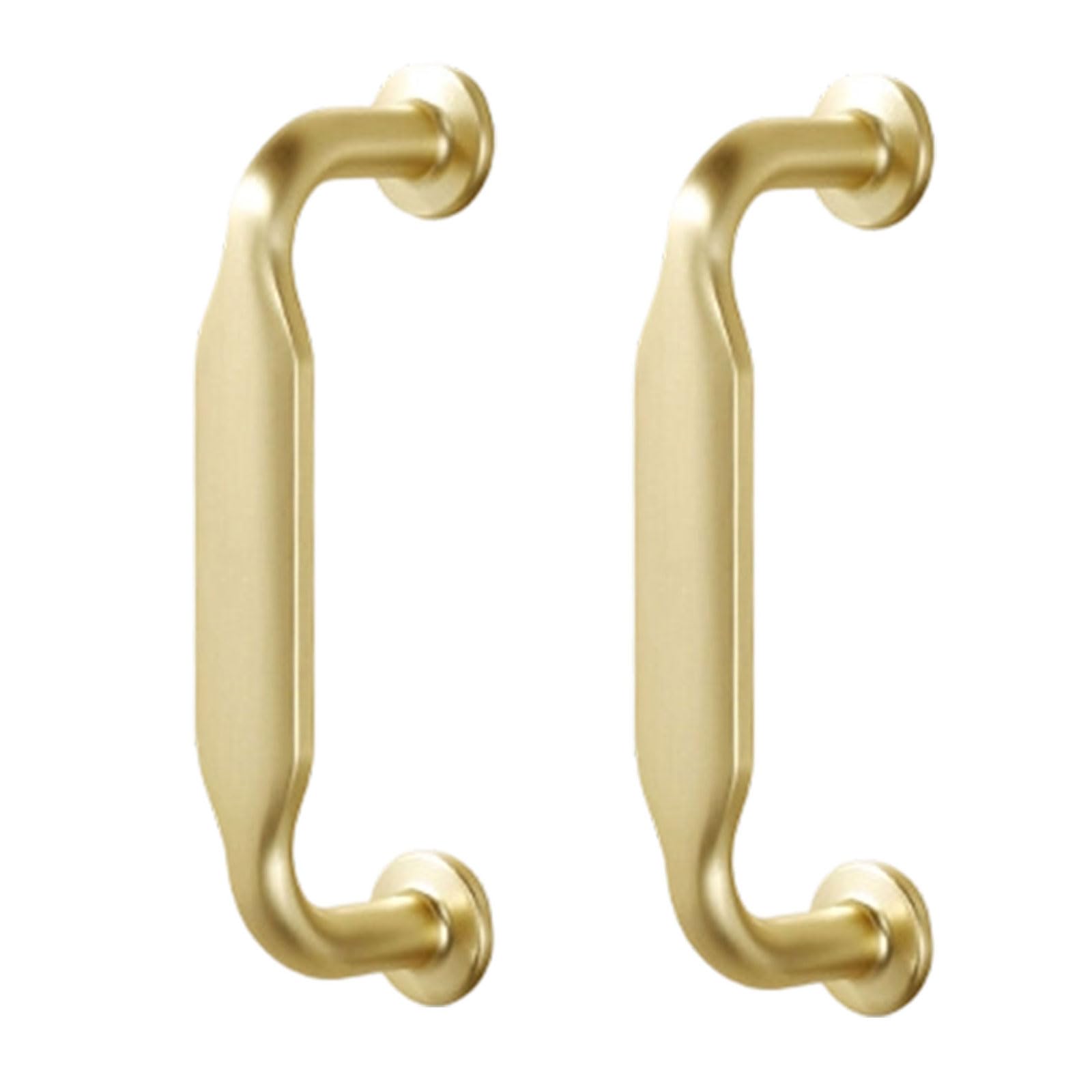 Thatiarry Gold Brushed 2Pcs Wardrobe Knob Zincs Alloy Cabinet Drawer Handle Cupboard Pulls Simple Furniture Decoration Zincs Alloy Cabinet Pull Knob