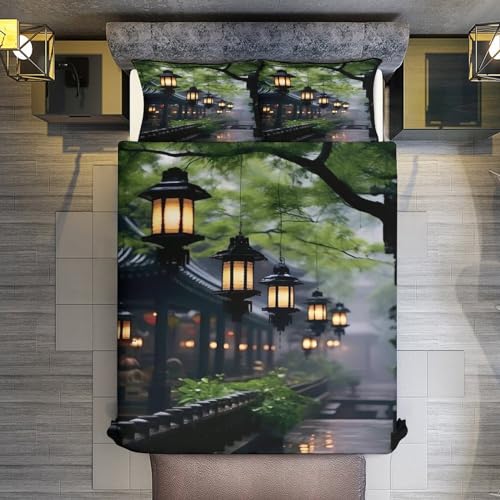 Housse de couette microfibre fermeture éclair parure de lit 200x200cm double