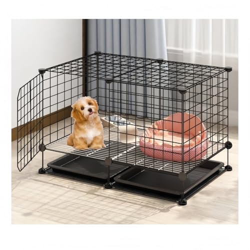 RoastMe犬用ケージ、ペットキャリア、折りたたみ式、猫用、大型犬用、ペット用ペン、ポータブル、屋内用、小型犬、中型犬、大型犬用 (D)