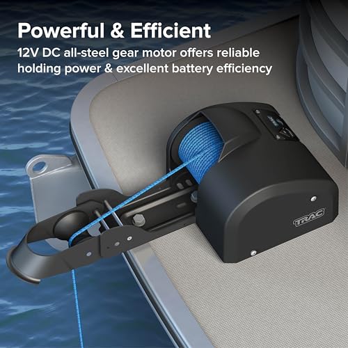Treuil d'ancrage électrique TRAC Pontoon 35 avec télécommande et guide-corde