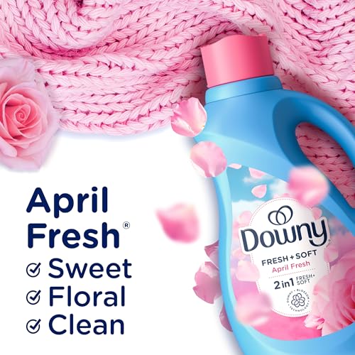 Image of Downy Liquid Fabric Softener, April Fresh 2-in-1 Fresh & Soft, 140 Fl Oz, 190 Loads, Fabric Conditioner For Freshness And Softness