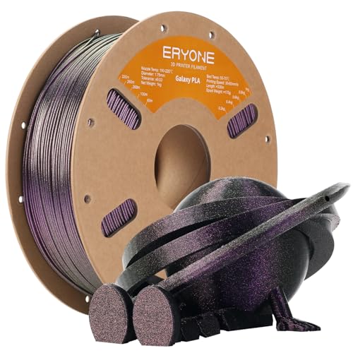 Image of ERYONE Glitter PLA Filament for 3D Printer, 1.75mm + /-0.03mm, 1kg(2.2LBS) /Spool, Owl Nebula (Purple)