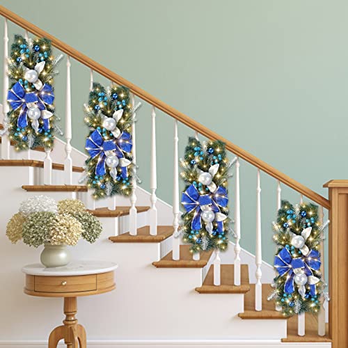 Couronnes de Noël décoration extérieure et intérieure sans fil lumineuse - 4