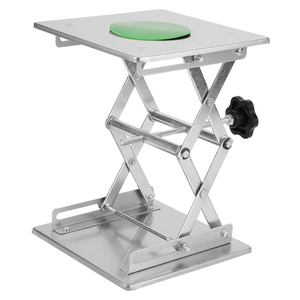 Jectse Scherenhebebühne, Laborhebebühne aus SS304-Edelstahl, rostbeständig und langlebig, für physikalische, chemische und biologische Experimente, 200 * 200 * 280 mm