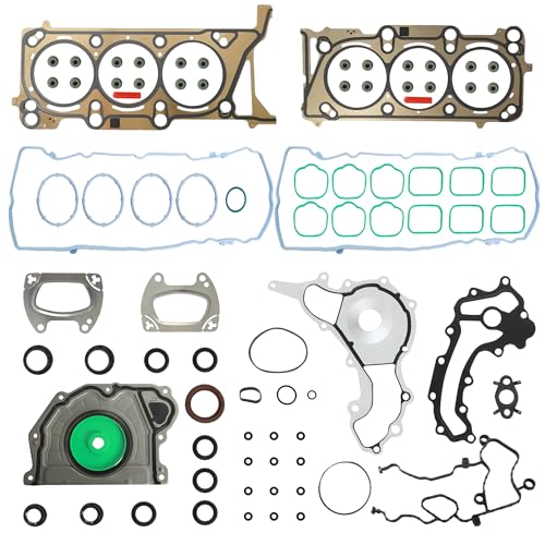 Image of HGS1184 3.6L Cylinder Head Gasket Set with Bolts HS55401 fit for 2016-2024 Chrysler Pacifica Dodge Durango Jeep Gladiator Grand Cherokee L WK Ram 1500 Promaster 1500 2500 3500 3.6L V6 24V DOHC 3604cc