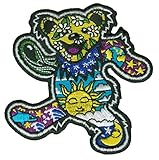 Grateful Dead - Dancing Bear By Dan Morris - Embroidered Iron on Patch