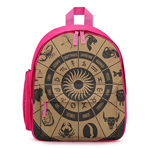Mochila Infantil Sencilla Bolsas Escolares Pequeñas Bolsa Escuela Estampada para Jardín de Infancia Primaria Patrón de Tocadiscos terroso Cover